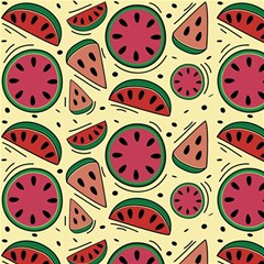 Watermelon Pattern Slices Fruit Play Mat (square) by Semog4