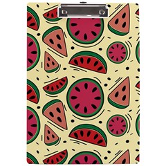 Watermelon Pattern Slices Fruit A4 Acrylic Clipboard by Semog4