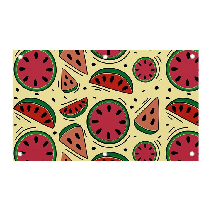 Watermelon Pattern Slices Fruit Banner and Sign 5  x 3 