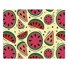 Watermelon Pattern Slices Fruit Premium Plush Fleece Blanket (large) by Semog4