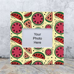 Watermelon Pattern Slices Fruit White Box Photo Frame 4  X 6 