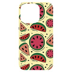 Watermelon Pattern Slices Fruit Iphone 14 Pro Black Uv Print Case