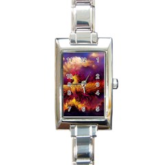 Phoenix Bird Rectangle Italian Charm Watch by Semog4