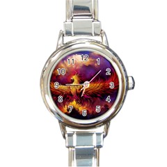 Phoenix Bird Round Italian Charm Watch by Semog4