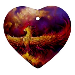 Phoenix Bird Ornament (heart) by Semog4