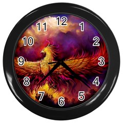 Phoenix Bird Wall Clock (black) by Semog4