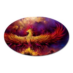 Phoenix Bird Oval Magnet by Semog4