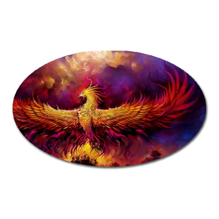 Phoenix Bird Oval Magnet