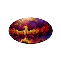 Phoenix Bird Sticker Oval (10 Pack)