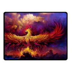 Phoenix Bird Two Sides Fleece Blanket (small) by Semog4