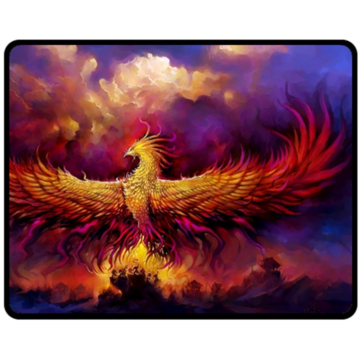 Phoenix Bird Two Sides Fleece Blanket (Medium)