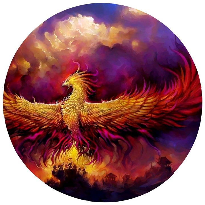 Phoenix Bird Wooden Puzzle Round