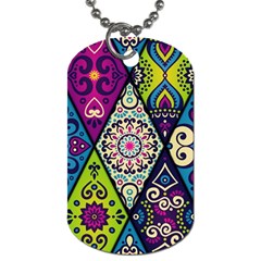 Ethnic Pattern Abstract Dog Tag (two Sides) by Semog4