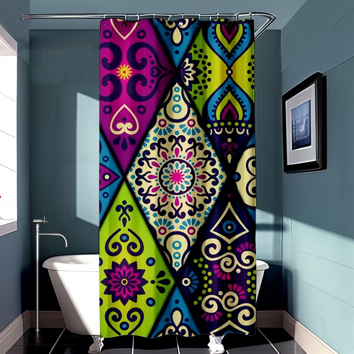 Ethnic Pattern Abstract Shower Curtain 36  x 72  (Stall) 