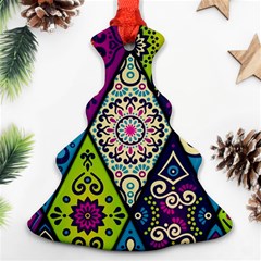 Ethnic Pattern Abstract Christmas Tree Ornament (two Sides)