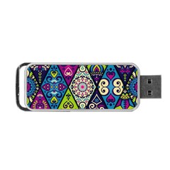 Ethnic Pattern Abstract Portable Usb Flash (one Side) by Semog4