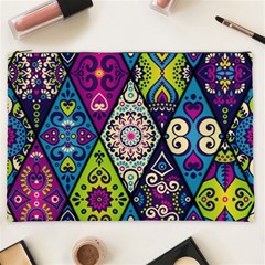 Ethnic Pattern Abstract Cosmetic Bag (xxl) by Semog4