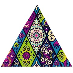 Ethnic Pattern Abstract Wooden Puzzle Triangle by Semog4