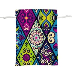 Ethnic Pattern Abstract Lightweight Drawstring Pouch (xl)