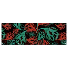 Flower Patterns Ornament Pattern Banner And Sign 12  X 4  by Semog4