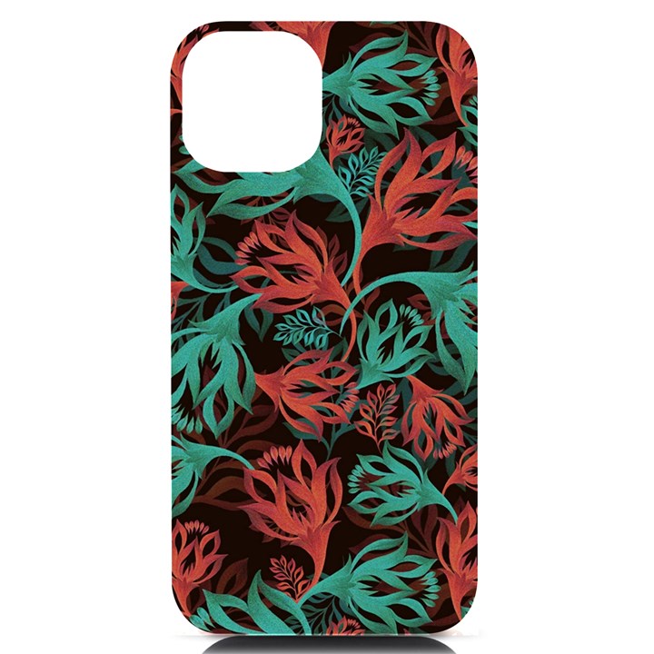 Flower Patterns Ornament Pattern iPhone 14 Black UV Print Case