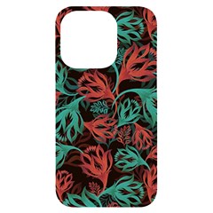 Flower Patterns Ornament Pattern Iphone 14 Pro Black Uv Print Case