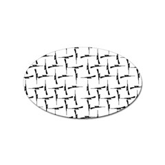 Precision Pursuit: Hunting Motif Black And White Pattern Sticker Oval (100 Pack) by dflcprintsclothing