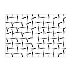 Precision Pursuit: Hunting Motif Black And White Pattern Sticker A4 (100 Pack) by dflcprintsclothing