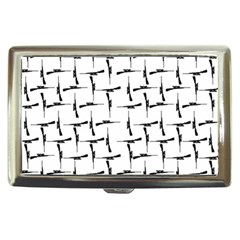 Precision Pursuit: Hunting Motif Black And White Pattern Cigarette Money Case by dflcprintsclothing