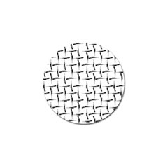 Precision Pursuit: Hunting Motif Black And White Pattern Golf Ball Marker by dflcprintsclothing