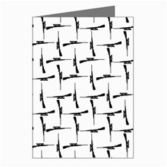 Precision Pursuit: Hunting Motif Black And White Pattern Greeting Cards (pkg Of 8) by dflcprintsclothing