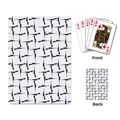 Precision Pursuit: Hunting Motif Black And White Pattern Playing Cards Single Design (rectangle) by dflcprintsclothing