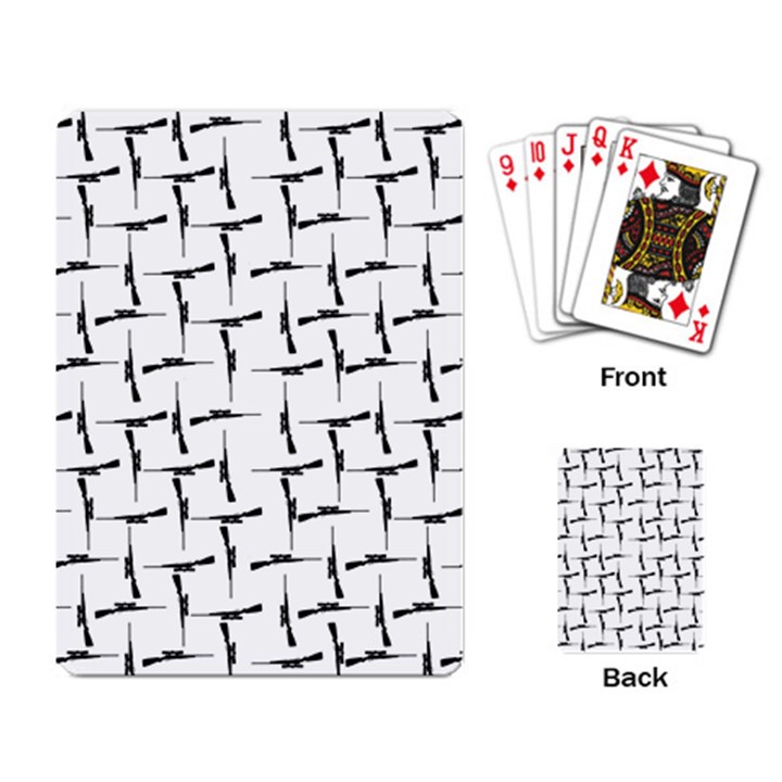 Precision Pursuit: Hunting Motif Black and White Pattern Playing Cards Single Design (Rectangle)