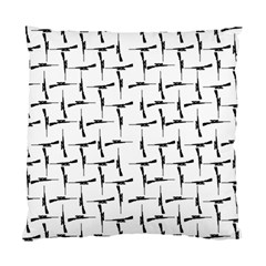 Precision Pursuit: Hunting Motif Black And White Pattern Standard Cushion Case (one Side) by dflcprintsclothing