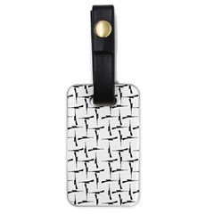 Precision Pursuit: Hunting Motif Black And White Pattern Luggage Tag (one Side) by dflcprintsclothing