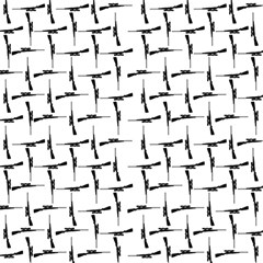 Precision Pursuit: Hunting Motif Black And White Pattern Play Mat (rectangle) by dflcprintsclothing