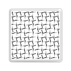 Precision Pursuit: Hunting Motif Black And White Pattern Memory Card Reader (square) by dflcprintsclothing