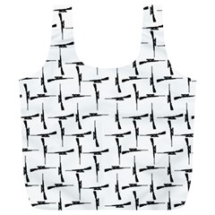 Precision Pursuit: Hunting Motif Black And White Pattern Full Print Recycle Bag (xl) by dflcprintsclothing