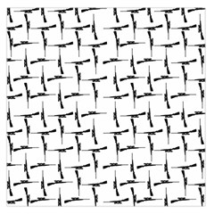 Precision Pursuit: Hunting Motif Black And White Pattern Square Satin Scarf (36  X 36 ) by dflcprintsclothing