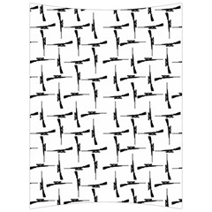 Precision Pursuit: Hunting Motif Black And White Pattern Back Support Cushion by dflcprintsclothing