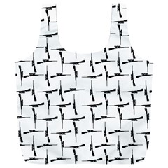 Precision Pursuit: Hunting Motif Black And White Pattern Full Print Recycle Bag (xxxl) by dflcprintsclothing