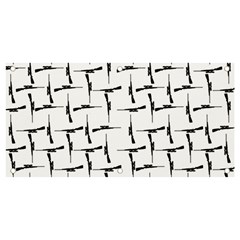 Precision Pursuit: Hunting Motif Black And White Pattern Banner And Sign 4  X 2  by dflcprintsclothing