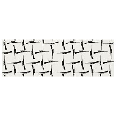 Precision Pursuit: Hunting Motif Black And White Pattern Banner And Sign 9  X 3  by dflcprintsclothing