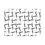 Precision Pursuit: Hunting Motif Black and White Pattern Premium Plush Fleece Blanket (Mini) 35 x27  Blanket Front