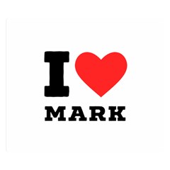 I Love Mark Two Sides Premium Plush Fleece Blanket (small) by ilovewhateva