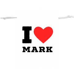 I Love Mark Lightweight Drawstring Pouch (xl) by ilovewhateva