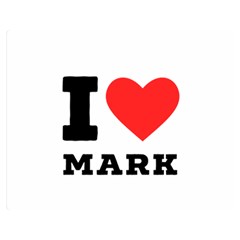 I Love Mark Premium Plush Fleece Blanket (medium) by ilovewhateva