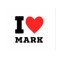 I Love Mark Premium Plush Fleece Blanket (large) by ilovewhateva