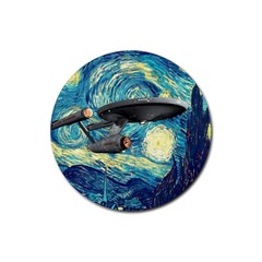 Star Trek Starship The Starry Night Van Gogh Rubber Round Coaster (4 Pack) by Semog4