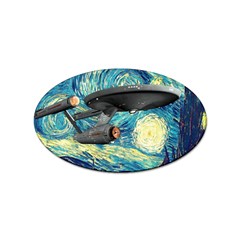 Star Trek Starship The Starry Night Van Gogh Sticker Oval (10 Pack) by Semog4